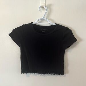 American Eagle Black Lace Crop Top